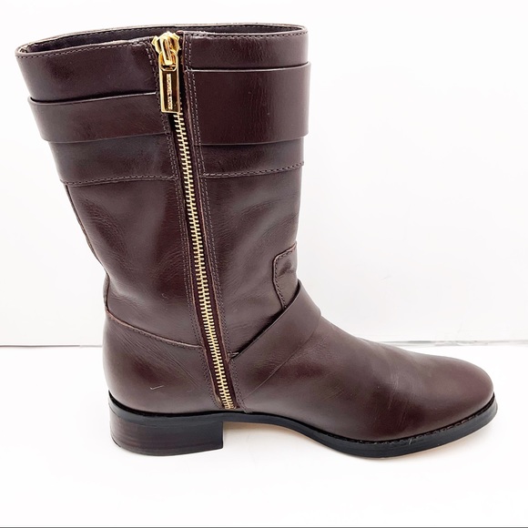 {Michael Kors} Gansevoort Leather Mid-Calf Boot' - Picture 3 of 16